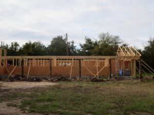 Trusses going up