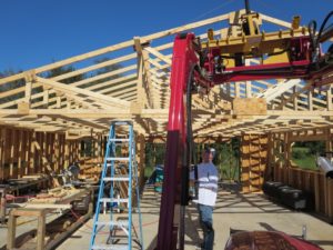 Trusses going up