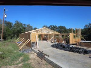 Trusses going up