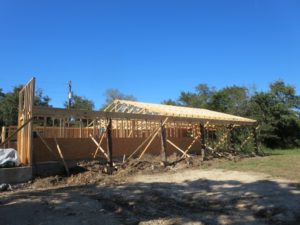 Trusses going up